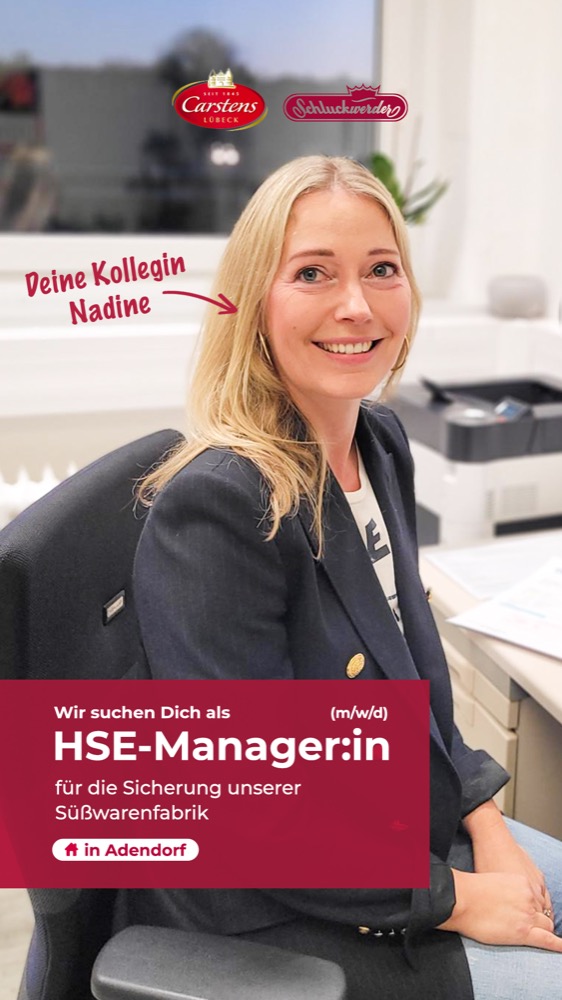 HSE-Manager:in Recruiting-Anzeige – Kollegin Nadine bei Erasmi & Carstens