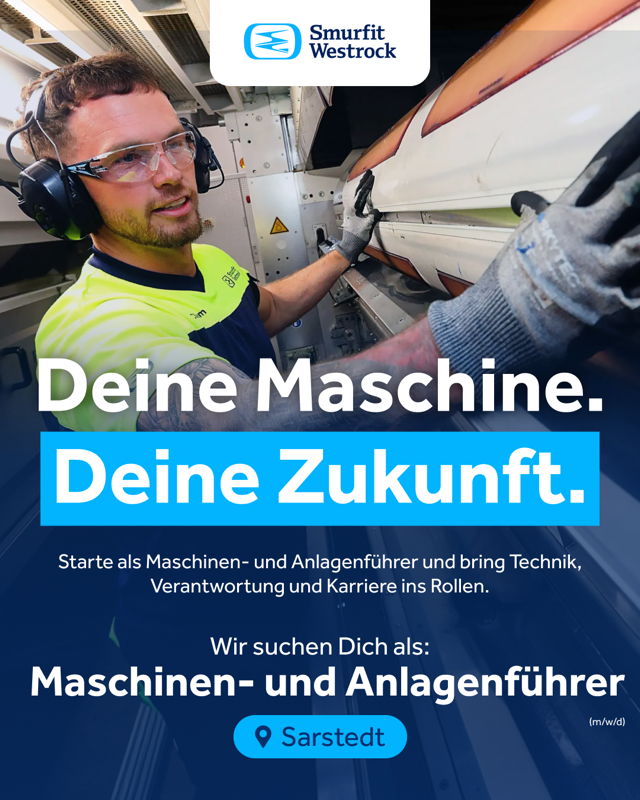 Smurfit Westrock Recruiting-Anzeige – Maschinen- und Anlagenführer