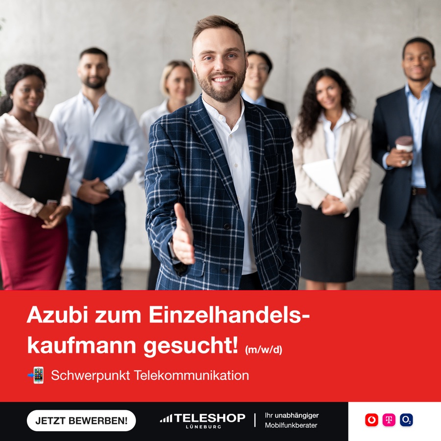 Recruiting-Anzeige „Azubi gesucht“ für Teleshop